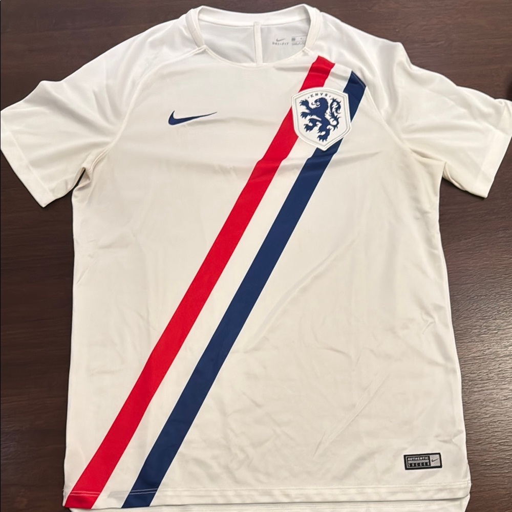 Nike White Red Soccer Jersey